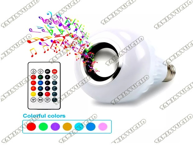 &++ LAMPARA FOCO PARLANTE BT LUZ COLORES + CONTROL